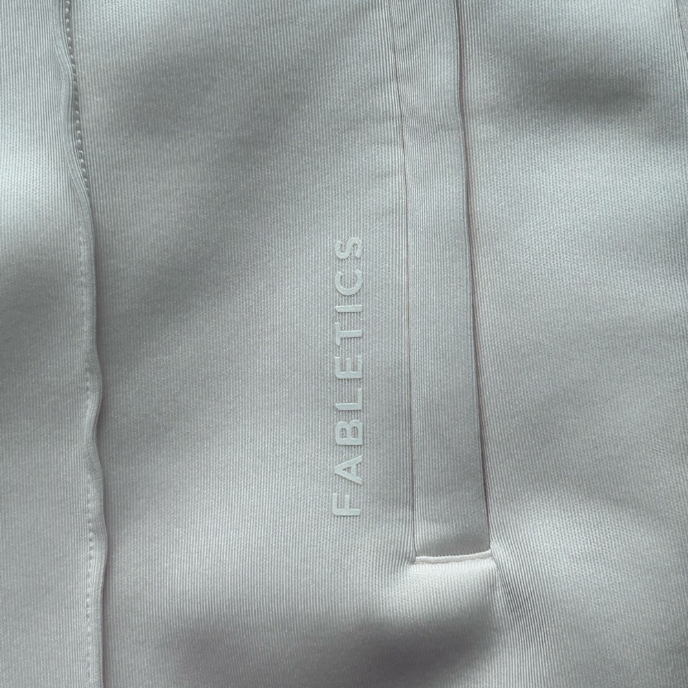 Fabletics Plush Interlock Wide Leg Women's Cream Pants. XS - Picture 5 of 7